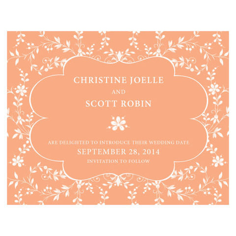 Forget Me Not Save The Date Card Lavender