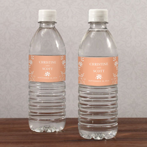 Forget Me Not Water Bottle Label Lavender