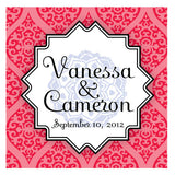 Moroccan Square Tag Red
