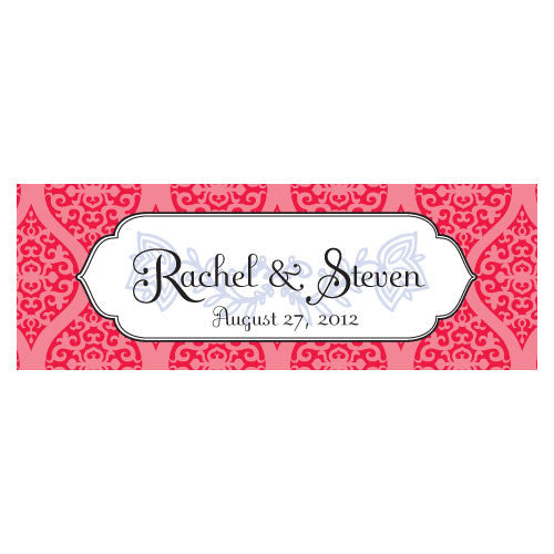 Moroccan Small Rectangular Tag Red
