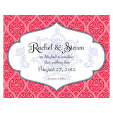 Moroccan Save The Date Card Red