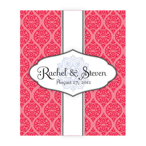 Moroccan Rectangular Label Red