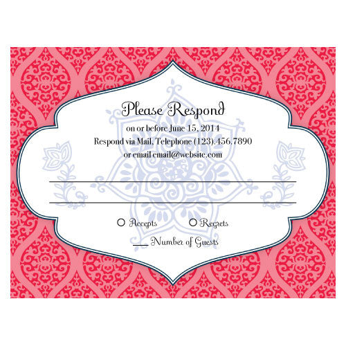 Moroccan RSVP Red