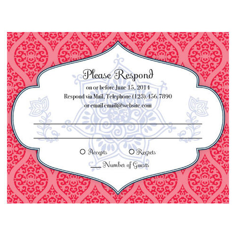 Moroccan RSVP Red
