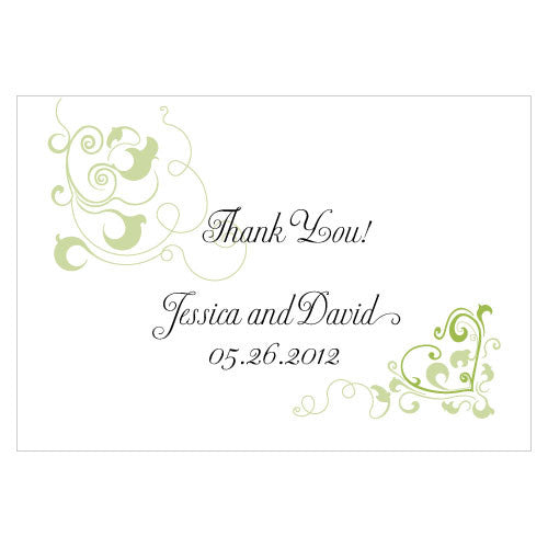 Heart Filigree Large Rectangular Tag Lavender