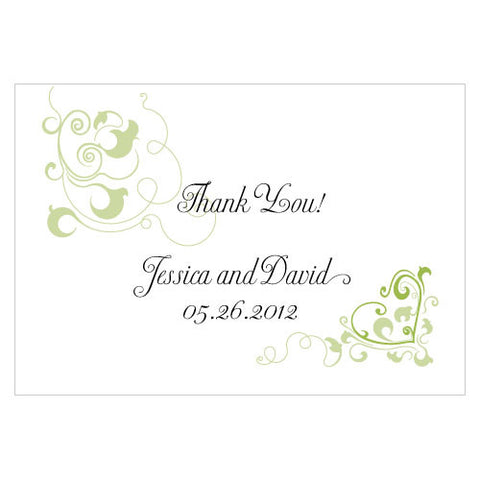 Heart Filigree Large Rectangular Tag Lavender