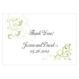 Heart Filigree Large Rectangular Tag Lavender