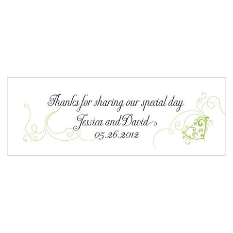 Heart Filigree Small Rectangular Tag Lavender