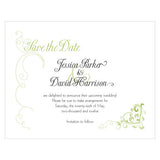 Heart Filigree Save The Date Card Lavender