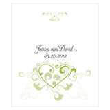 Heart Filigree Rectangular Label Lavender