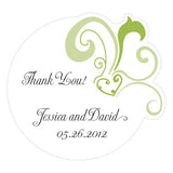 Heart Filigree Large Sticker Lavender