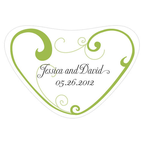 Heart Filigree Heart Container Sticker Lavender