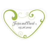 Heart Filigree Heart Container Sticker Lavender