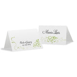 Hearts Filigree Place Card With Fold Lavender