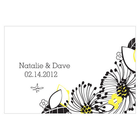 Floral Fusion Large Rectangular Tag Pastel Pink