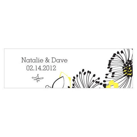Floral Fusion Small Rectangular Tag Pastel Pink