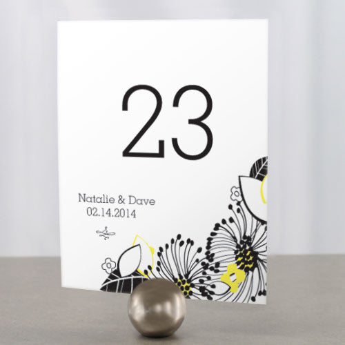 Floral Fusion Table Number Numbers 1-12 Pastel Pink