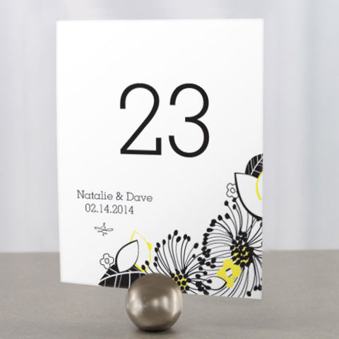 Floral Fusion Table Number Numbers 1-12 Pastel Pink