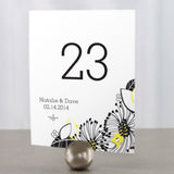 Floral Fusion Table Number Numbers 1-12 Pastel Pink