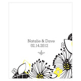 Floral Fusion Rectangular Label Pastel Pink