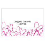 Contemporary Hearts Large Rectangular Tag Lavender