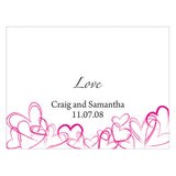 Contemporary Hearts Note Card Lavender