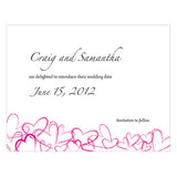 Contemporary Hearts Save The Date Card Lavender