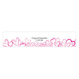 Contemporary Hearts Water Bottle Label Lavender
