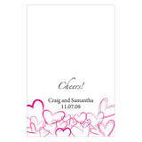 Contemporary Hearts Wine Label Lavender