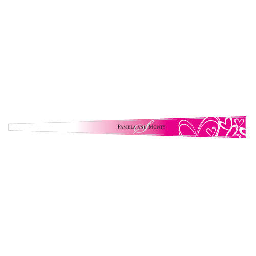 Contemporary Hearts Hand Fan Sticker Lavender