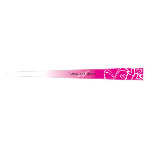 Contemporary Hearts Hand Fan Sticker Lavender
