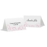 Contemporary Hearts Place Card With Fold Lavender