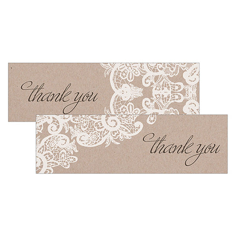Lace Medley Assorted Rectangular Favor Tag Black