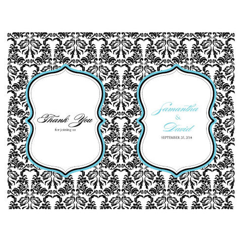 Love Bird Damask Program Royal Blue And Black