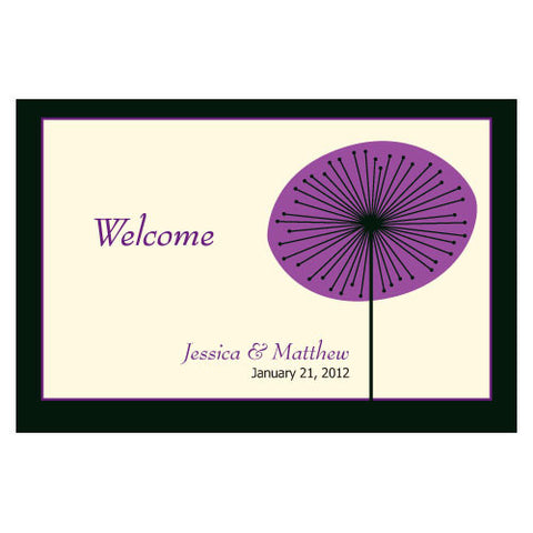 Romantic Elegance Large Rectangular Tag Oasis Blue