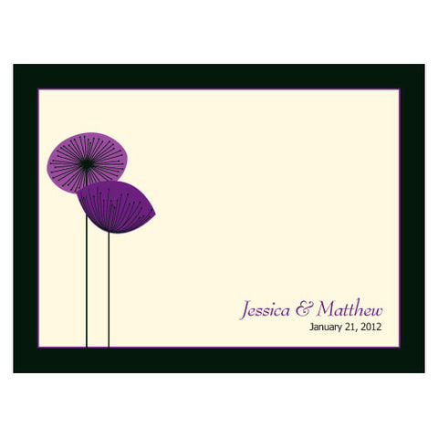 Romantic Elegance Note Card Oasis Blue