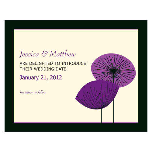 Romantic Elegance Save The Date Card Oasis Blue