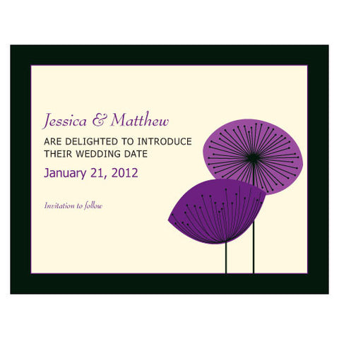 Romantic Elegance Save The Date Card Oasis Blue