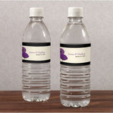 Romantic Elegance Water Bottle Label Oasis Blue