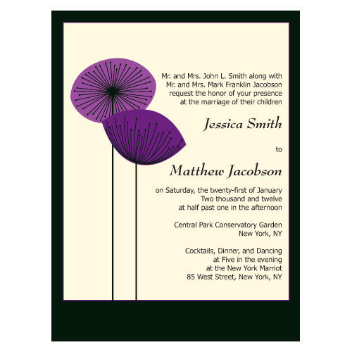 Romantic Elegance Invitation Oasis Blue