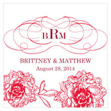 French Whimsy Square Tag Red