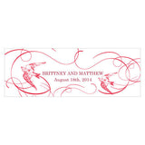 French Whimsy Small Rectangular Tag Red