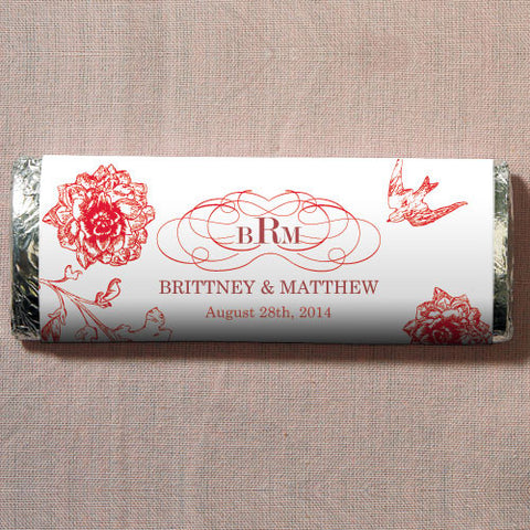 French Whimsy Nut Free Gourmet Milk Chocolate Bar Red