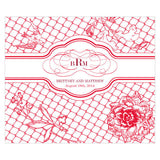 French Whimsy Rectangular Label Red