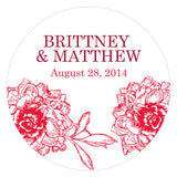 French Whimsy Large Sticker Red
