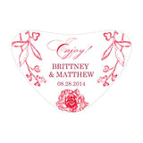 French Whimsy Heart Container Sticker Red