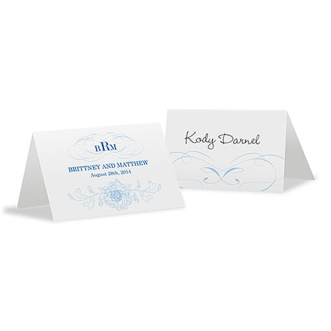 French Whimsy Place Card With Fold Red