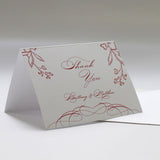 French Whimsy Thank You Card Red