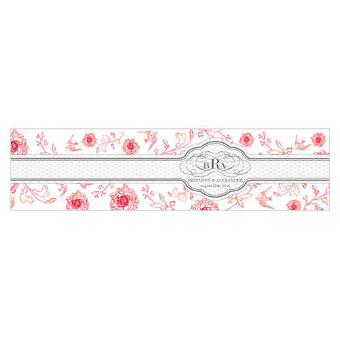 French Whimsy Cube Favor Box Wrap Red