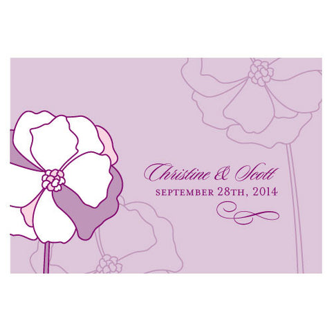 Pinwheel Poppy Large Rectangular Tag Purple